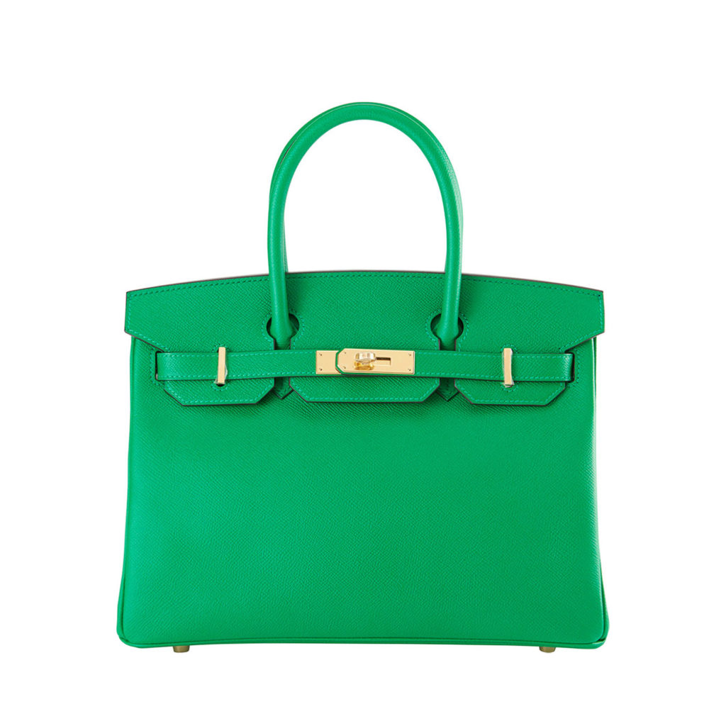 Hermes green epsom Birkin 35 in calf leather with gold hardware by The Ornamental