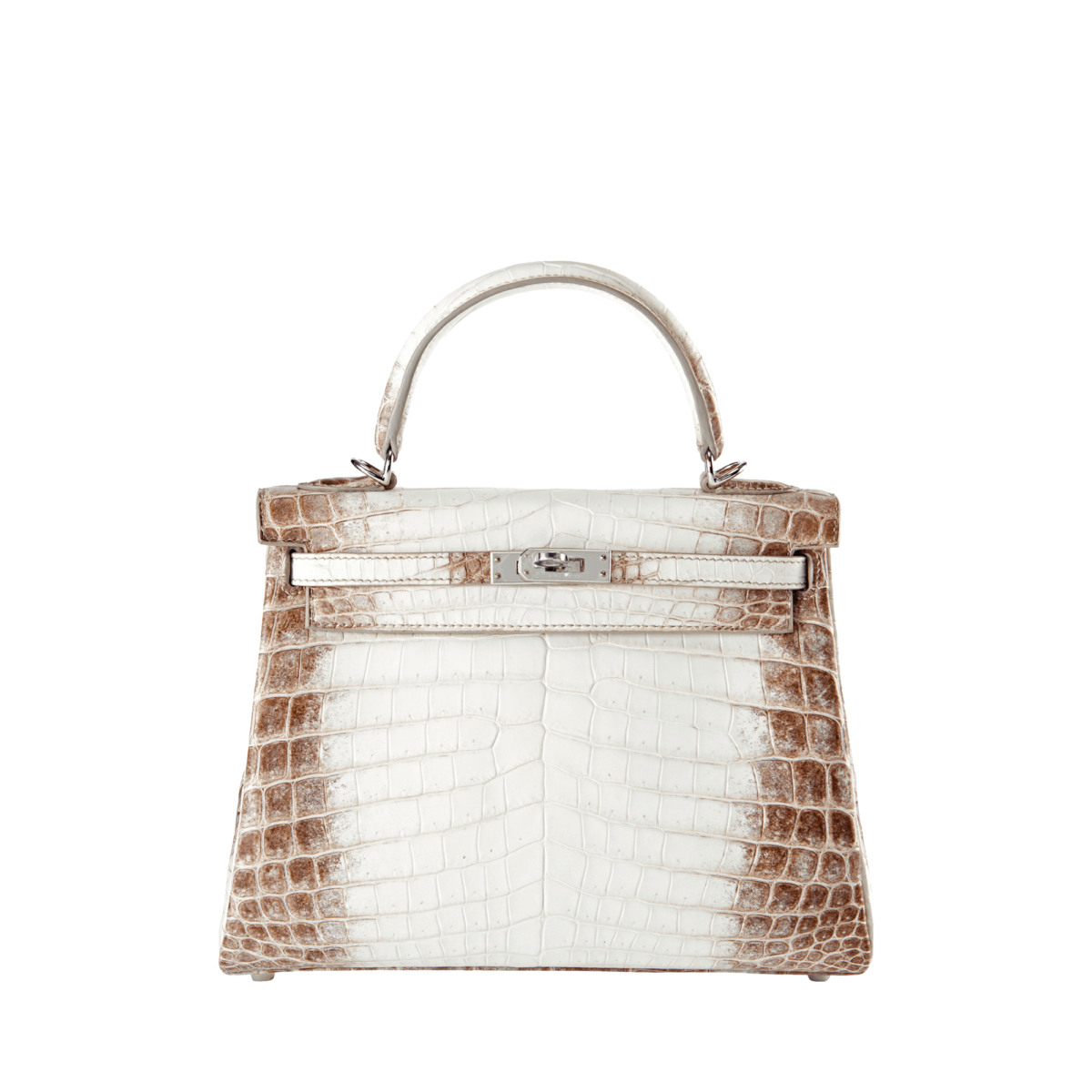 Hermes Kelly 25 In White Alligator Handbag The Ornamental