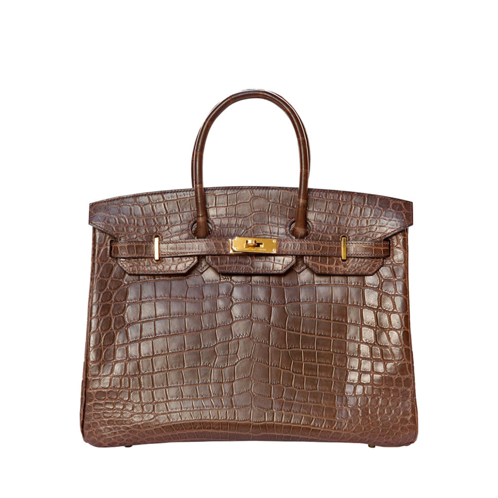 Hermes chocolate Brown Birkin bag in Alligator leather by The Ornamental