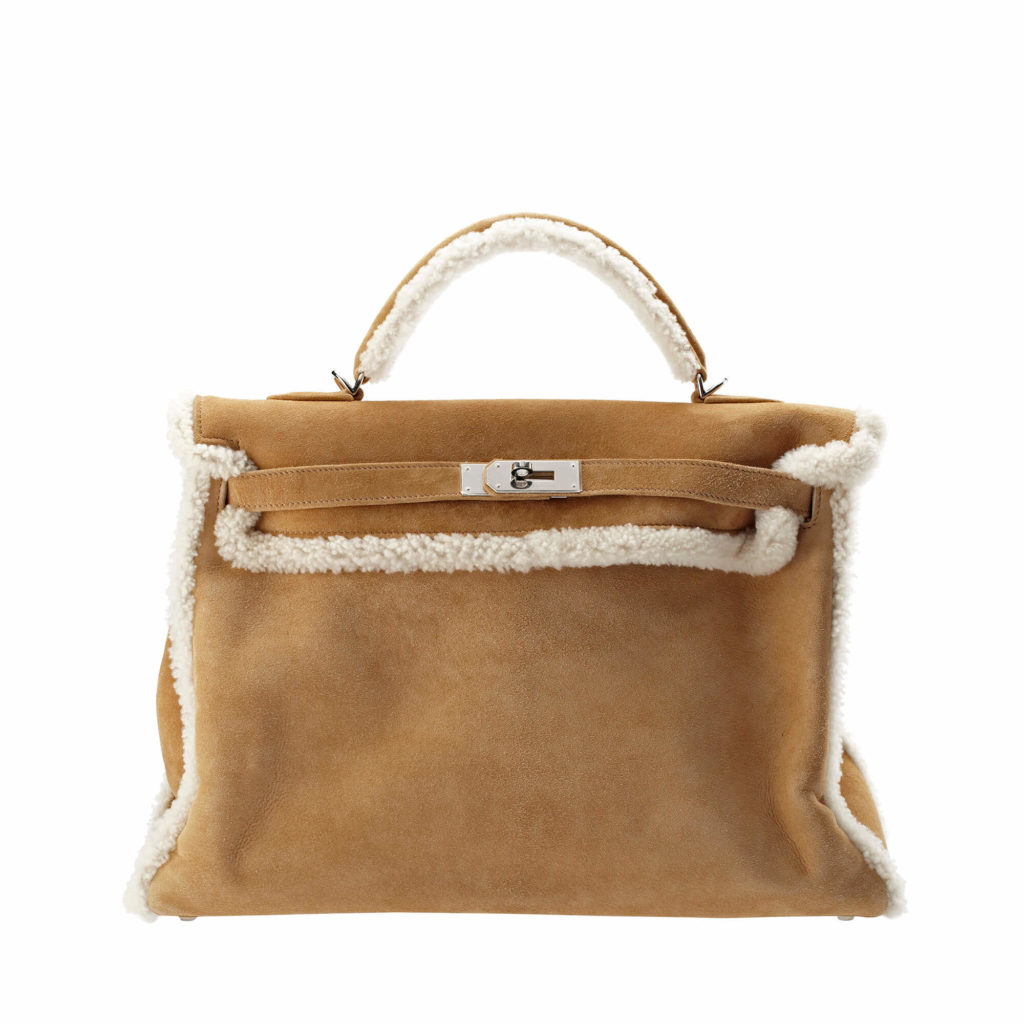 hermes kelly shearling